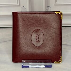 Cartier Bordeaux Leather Bifold Wallet – Like New | Vintage Men’s